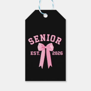 Senior 2026 Pink Bow Gift Tags