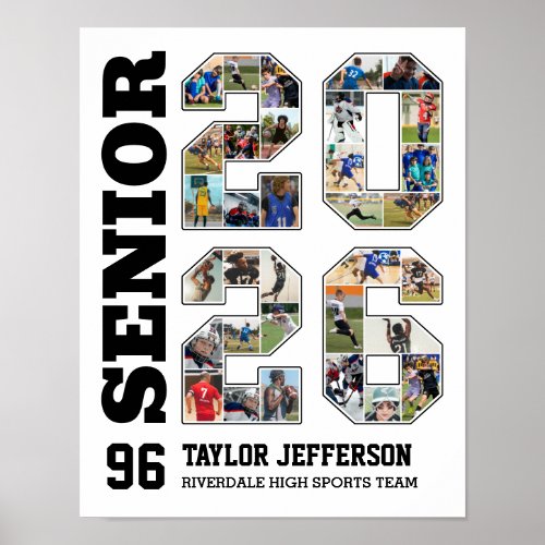 Senior 2026 School Sports Team Photo Collage