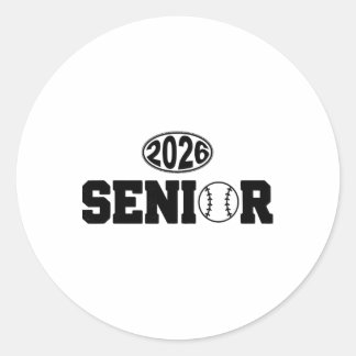 Senior 2026 Sell Athlete Graduate Graduation  Classic Round Sticker