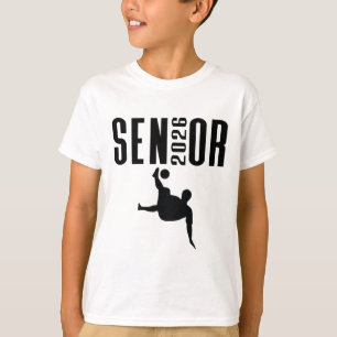 Senior 2026 Soccer Silhouette Design Cl Of 26  T-Shirt