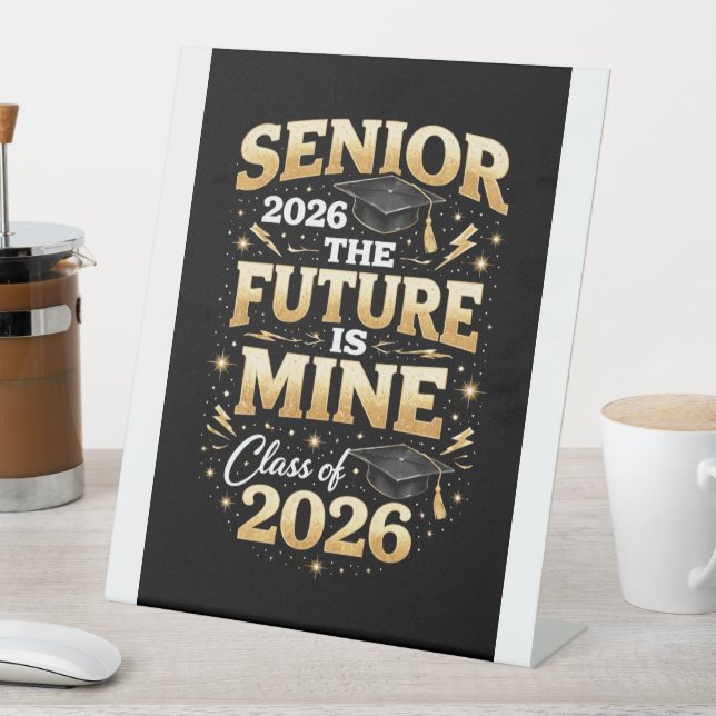 Senior 2026 – The Future is Mine Pedestal Sign (In SItu)