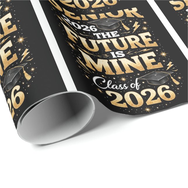 Senior 2026 – The Future is Mine Wrapping Paper (Roll Corner)