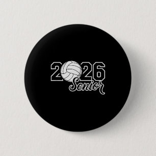Senior 2026 volleyball mom high school graduation button