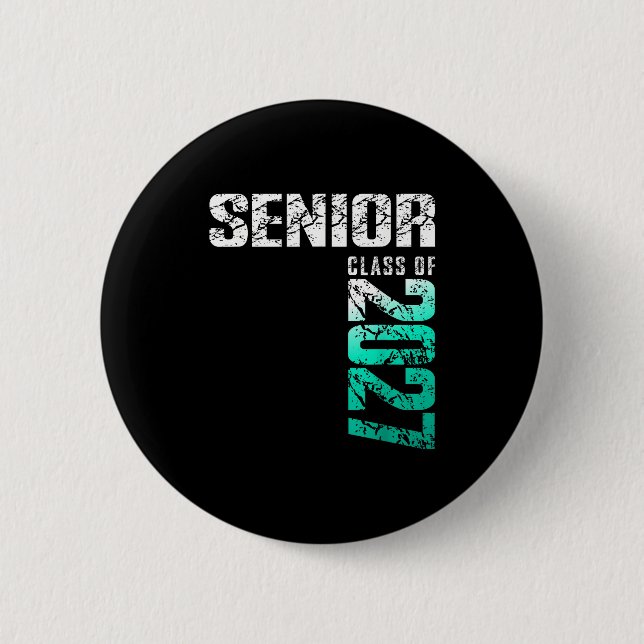 Senior 2027 class of 2027 graduation  button (Front)