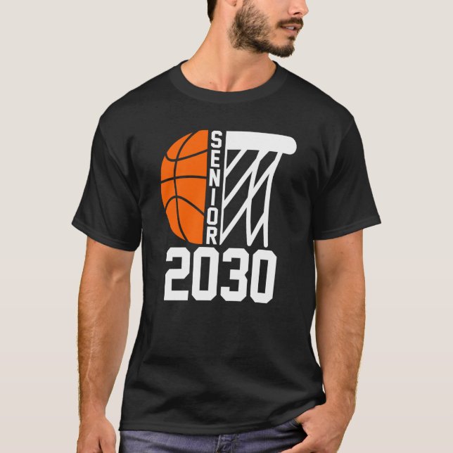 Senior 2030 Class of 2030 Graduation Basketball Pl T-Shirt (Front)
