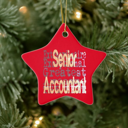 Senior Accountant Extraordinaire Ceramic Ornament