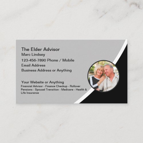 Senior Advisor Financial Retirement Business Cards