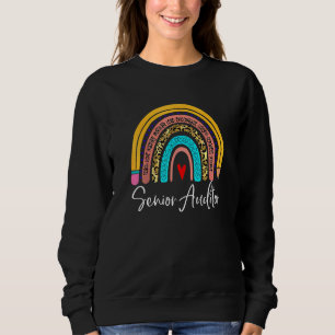 Senior Auditor Leopard Rainbow Accounting Back To Sweatshirt