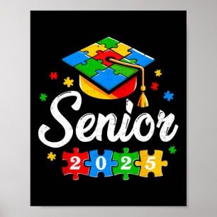 Senior Autism Graduate 2025 Autism Graduation Seni Poster