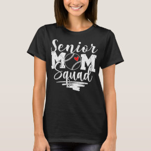 Senior Baseball Mom Squad Game Day Vibes Mother s T-Shirt