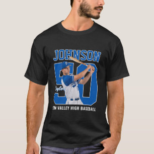 Senior Baseball Player Custom Photo Jersey Number T-Shirt