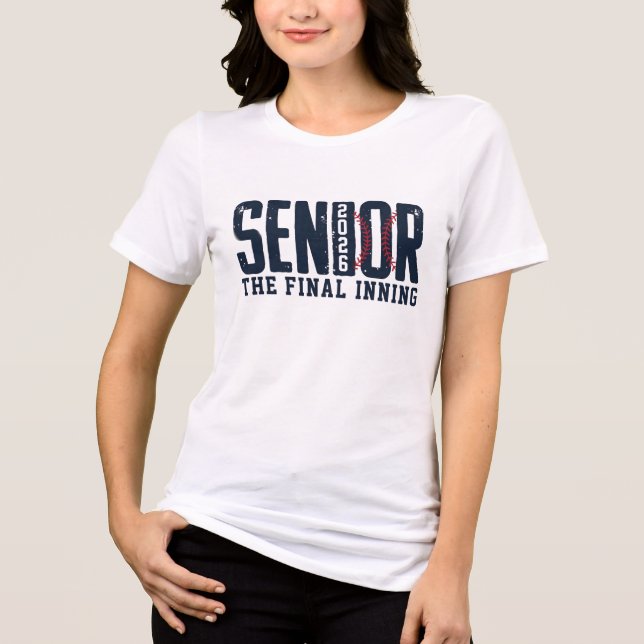 Senior Baseball , Senior Design Tri-Blend Shirt (Front)