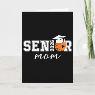 Senior Basketball Mom Cl Of 2026 Funny Graduation  Card