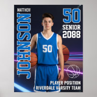Senior Basketball MVP Player Portrait Photo Sports