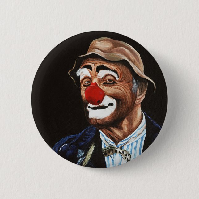 Senior Billy The Clown Pinback Button (Front)