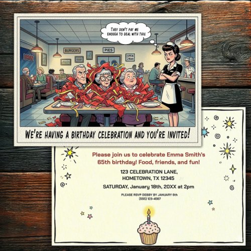 Senior Birthday Party Invitation