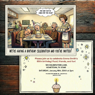 Senior Birthday Party  Invitation