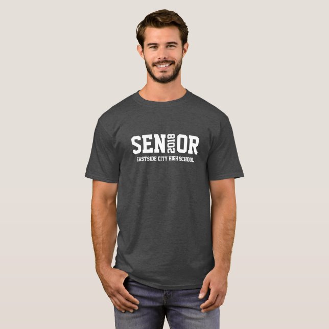 Senior Block Letter Class of 20xx T-Shirt (Front Full)