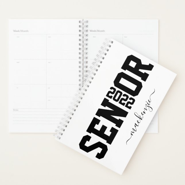 Senior Block Letter Personalized Graduation Year Planner (Display)