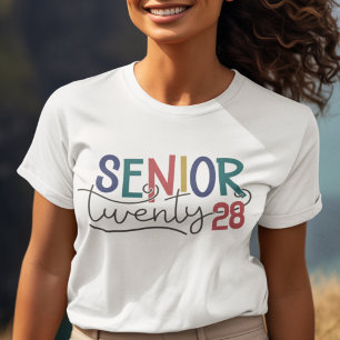 Senior bold colorful graduation custom year T-Shirt