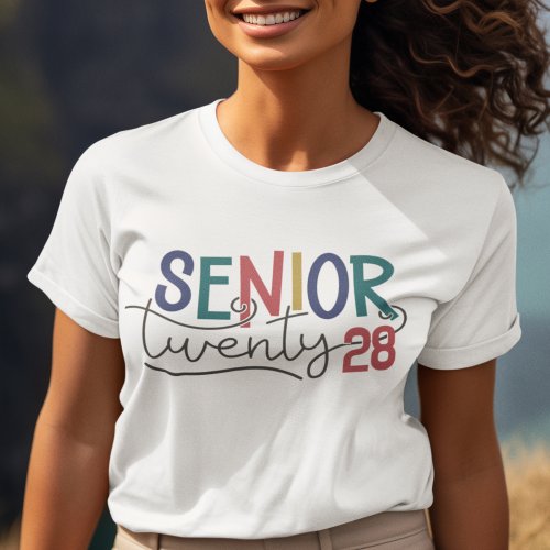 Senior bold colorful graduation custom year T_Shirt