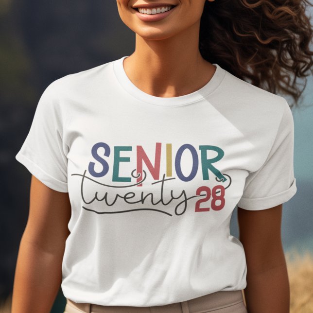 Senior bold colorful graduation custom year T-Shirt (Creator Uploaded)