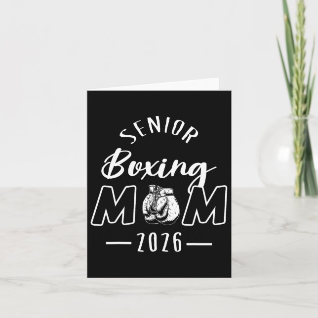 Senior Boxing Mom 2026 Senior Mom Cl Of 2026  Card (Front)