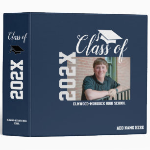 Senior Boy Photo Customize Graduation Scrapbooking 3 Ring Binder