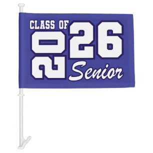 Senior car flag