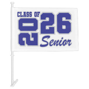 Senior car flag