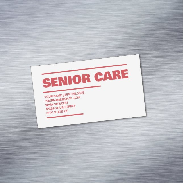 Senior Care Business Card Magnet (In Situ)