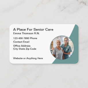 Senior Care Medical Nurse Business Cads Card