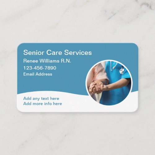 Senior Care Registered Nurse Home Health Business Card