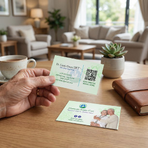 Senior Care Rehab Green Medical Business Card