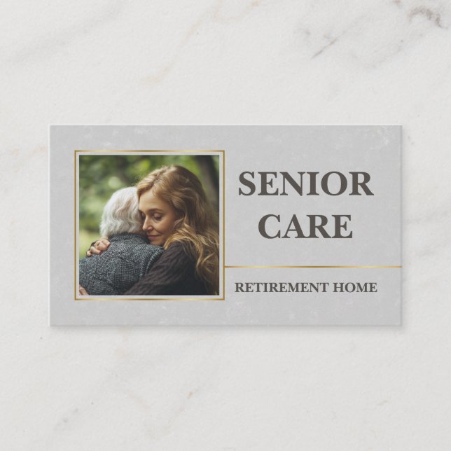 Senior Care Retirement Home Elderly Service Business Card (Front)
