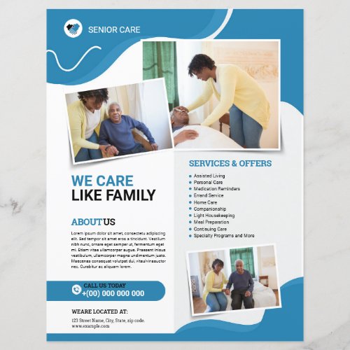 Senior Care Service Flyer Template