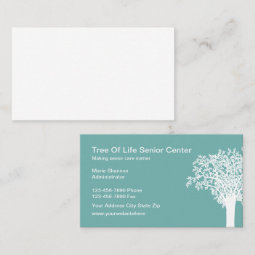 Senior Care Services Business Card | Zazzle