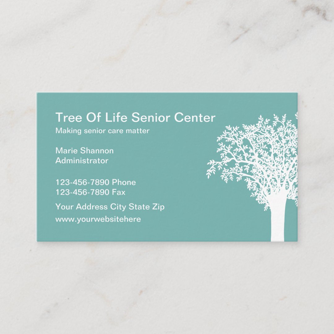 Senior Care Services Business Card | Zazzle