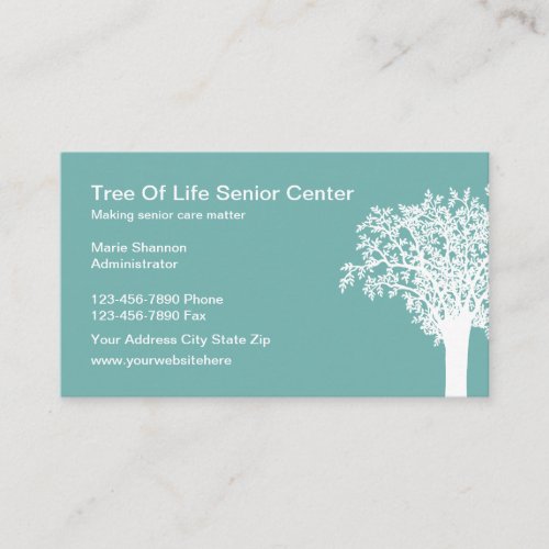 Senior Care Services Business Card