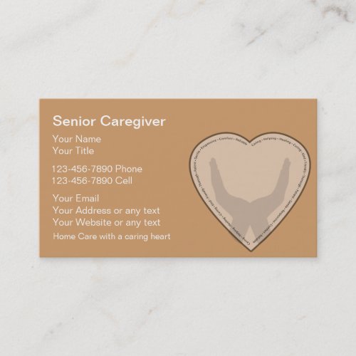 Senior Caregiver Business Cards