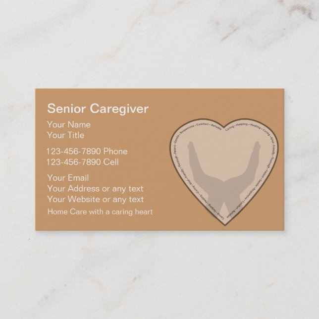 Senior Caregiver Business Cards (Front)