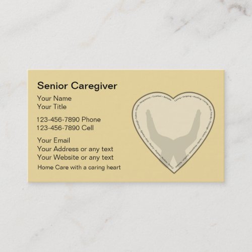 Senior Caregiver Business Cards