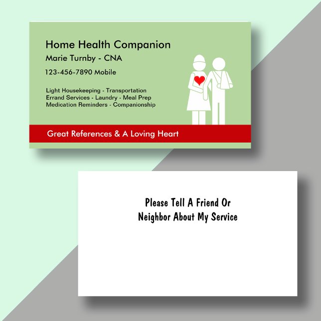 Senior Caregiver Business Cards (Creator Uploaded)