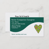 Senior Caregiver Business Cards (Front/Back)
