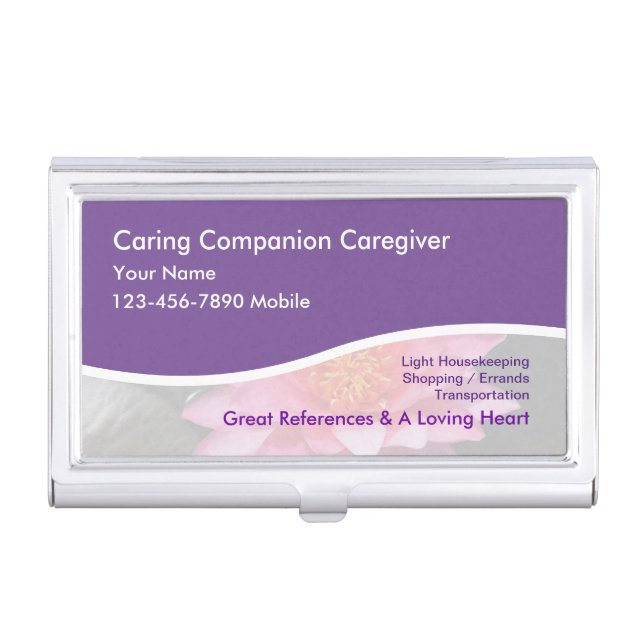 Senior Caregiver Case For Business Cards (Front)
