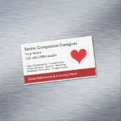 Senior Caregiver Home Health Business Card Magnet (In Situ)