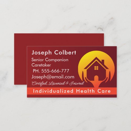 Senior Caregiver Home Health Modern  Business Card