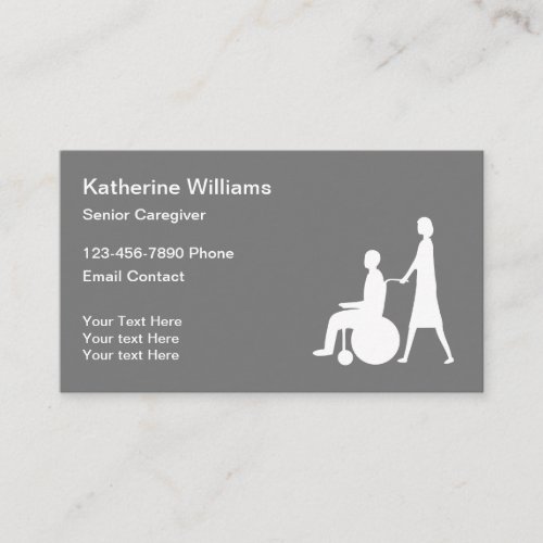 Senior Caregiver Services Business Card