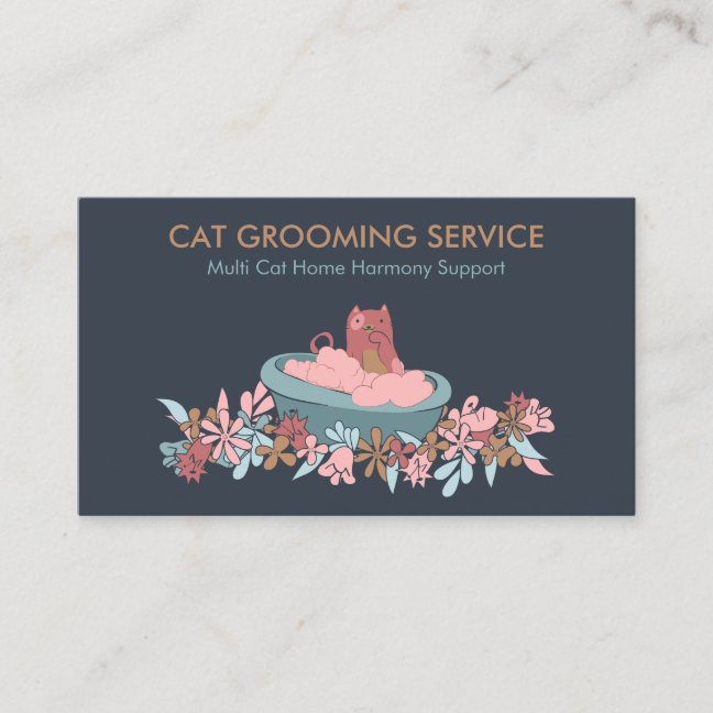 Senior Cat Care Home Visits Business Card