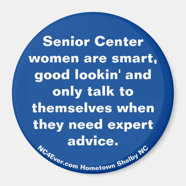 Senior Center women Magnet (Front)